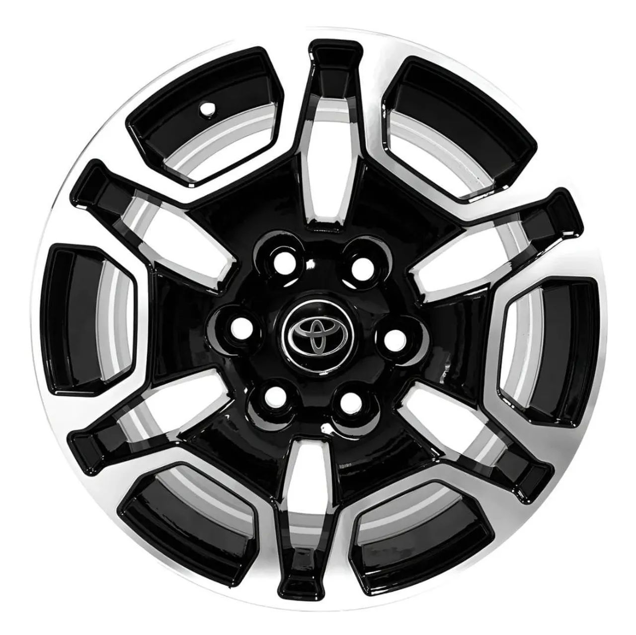 Rodas Toyota Hilux Srx Aro 17 6x139 Jogo + Bicos Cor Preto Com Diamantado - Foto 3