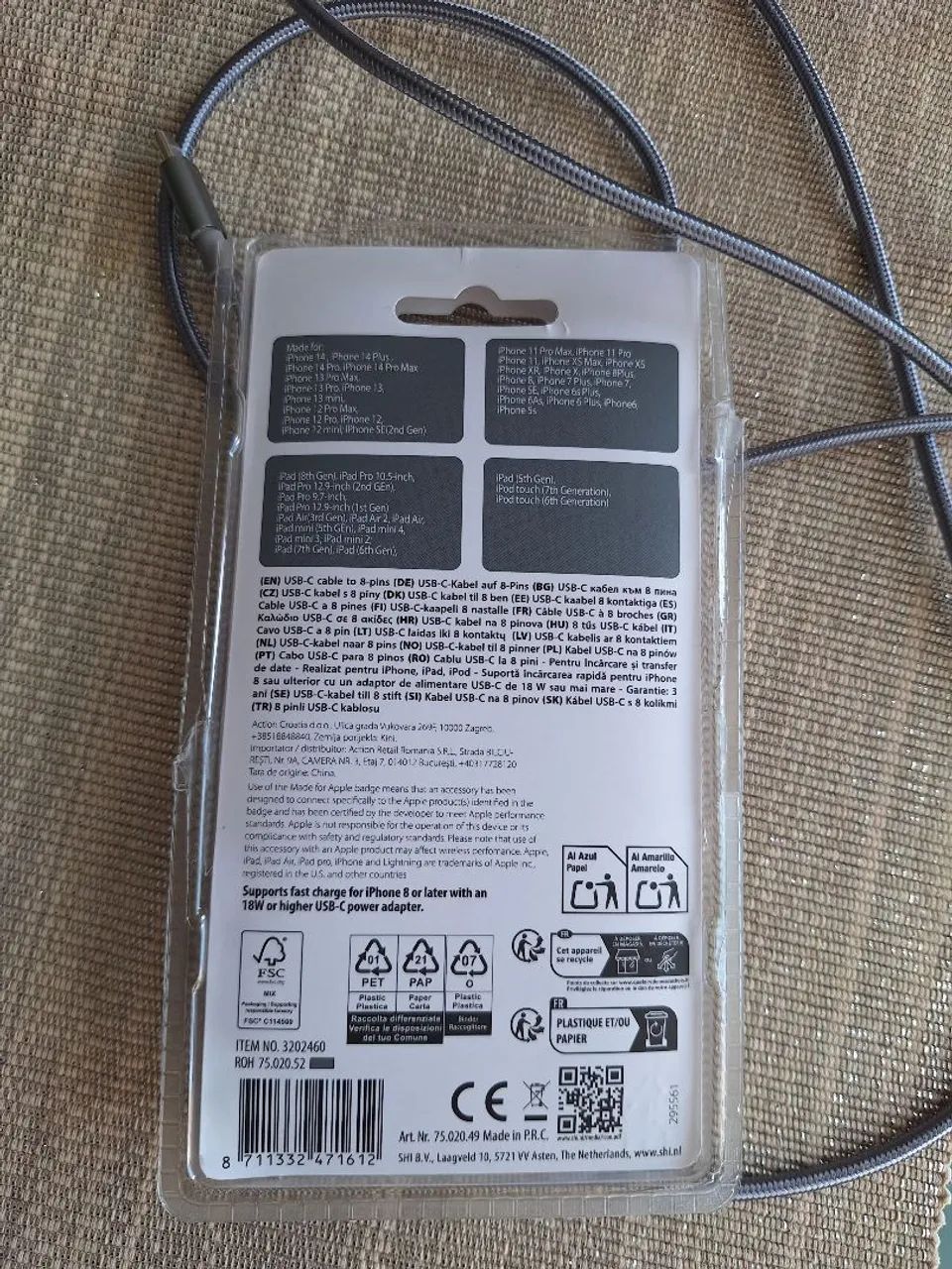 Cabo USB iphone 1.5m trazido da alemanha - Foto 2