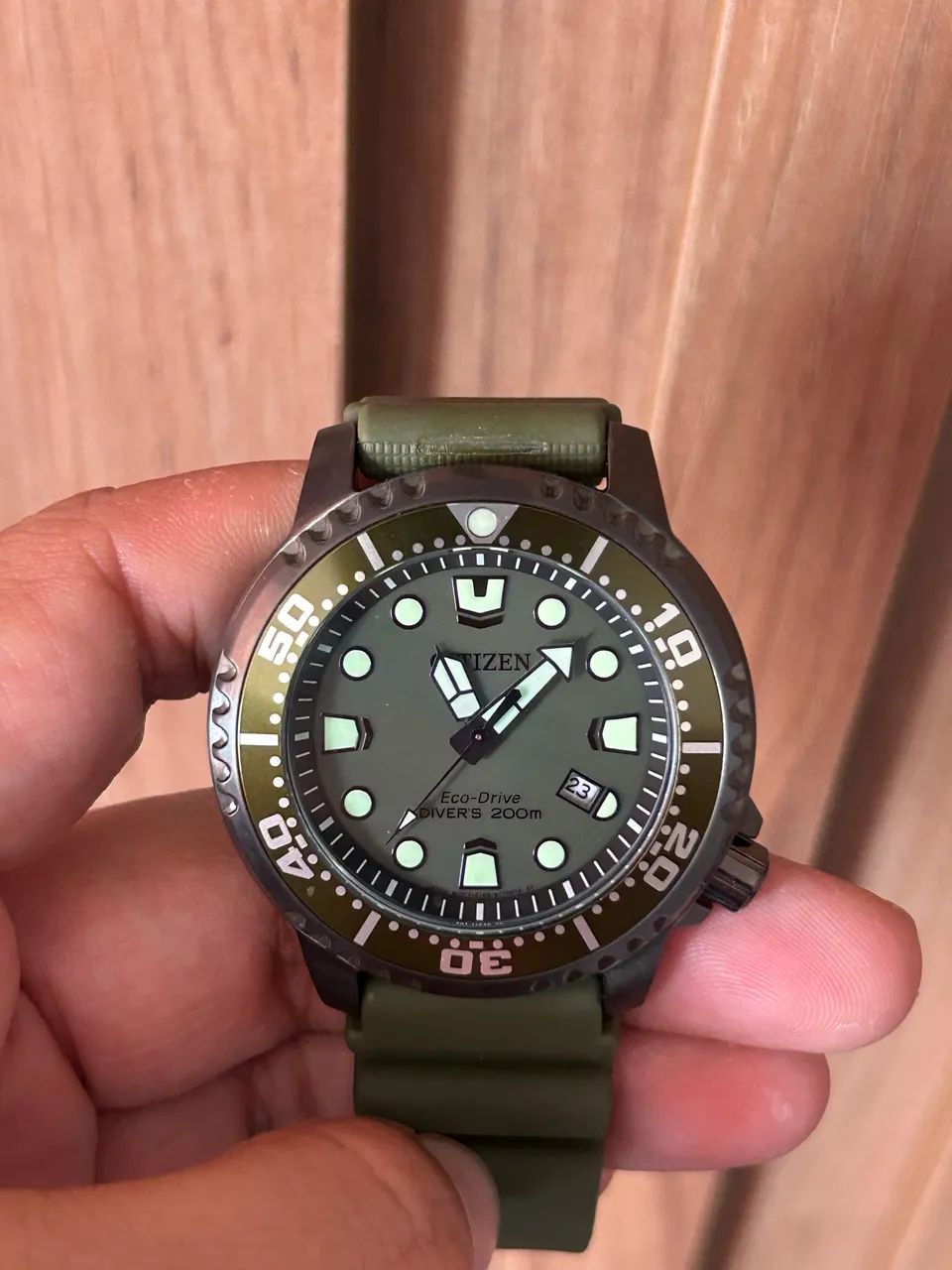 Relógio Citizen Promaster Solar Verde 44mm BN0157-11 - Foto 3