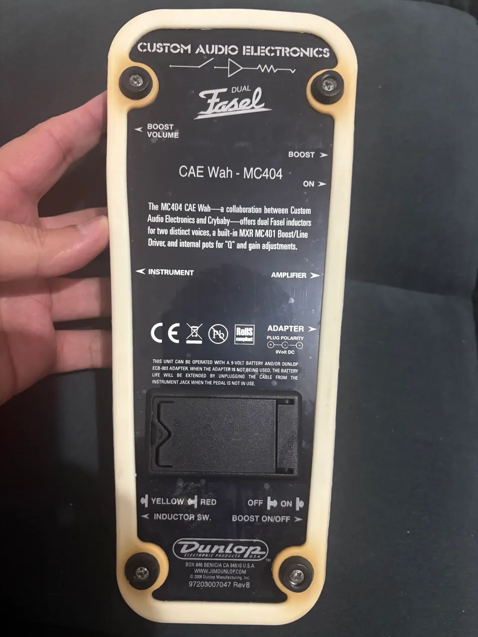 Pedal Wah Dunlop Custom CAE MC404 - Foto 4