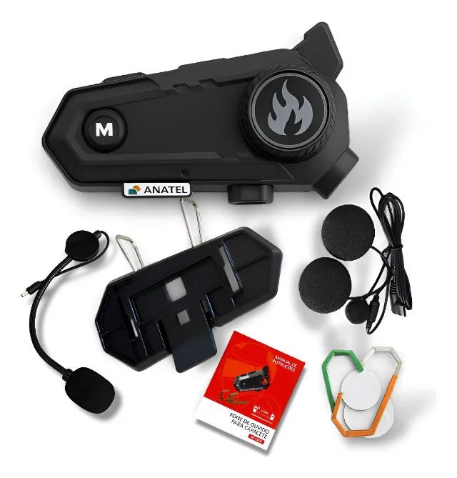 Fone Bluetooth para Capacete Moto Tomate MT-C002 IPX6 - Foto 2