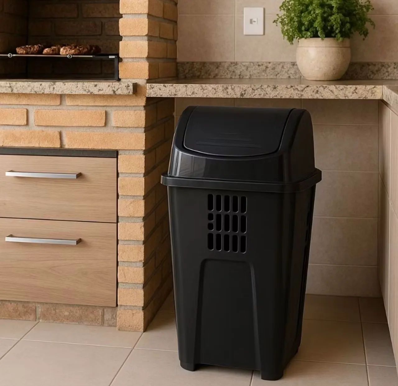 Lixeira 50litros Plasvale
