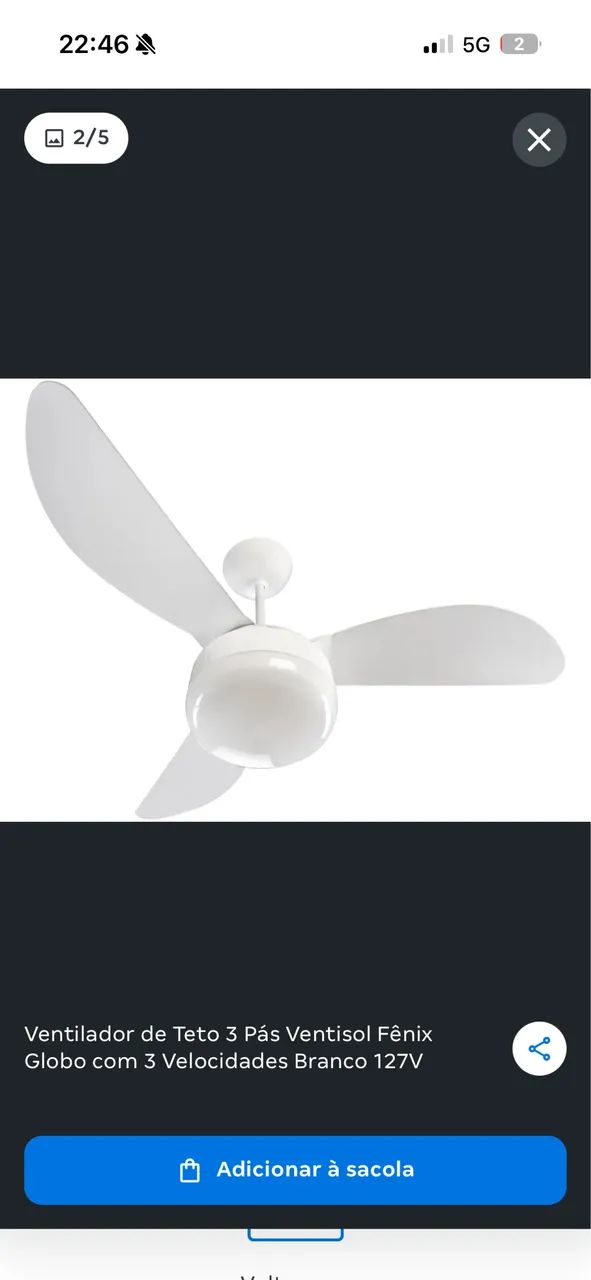 Ventilador de teto