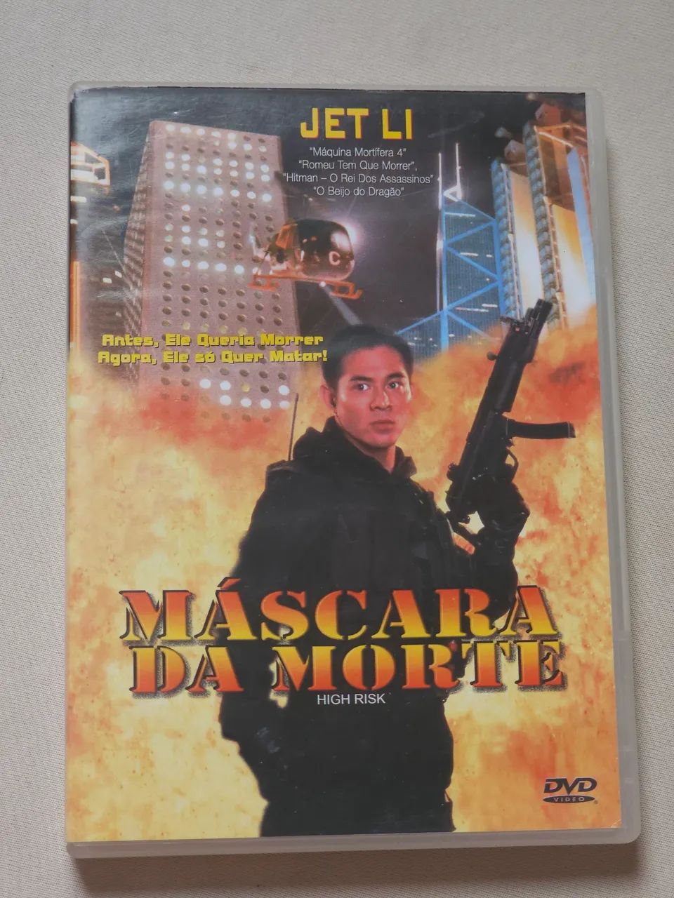 DVD Máscara da Morte Original, com Jet Li, Raridade (etiqueta e