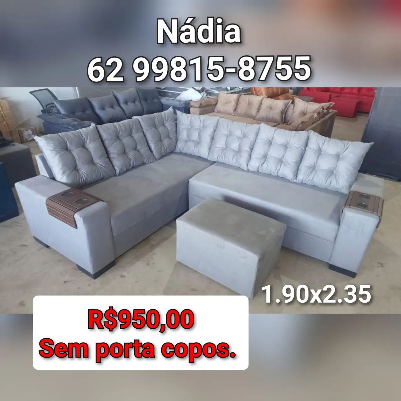 SOFÁ DE CANTO FAZEMOS ENTREGA ====ENTREGA GRÁTIS 