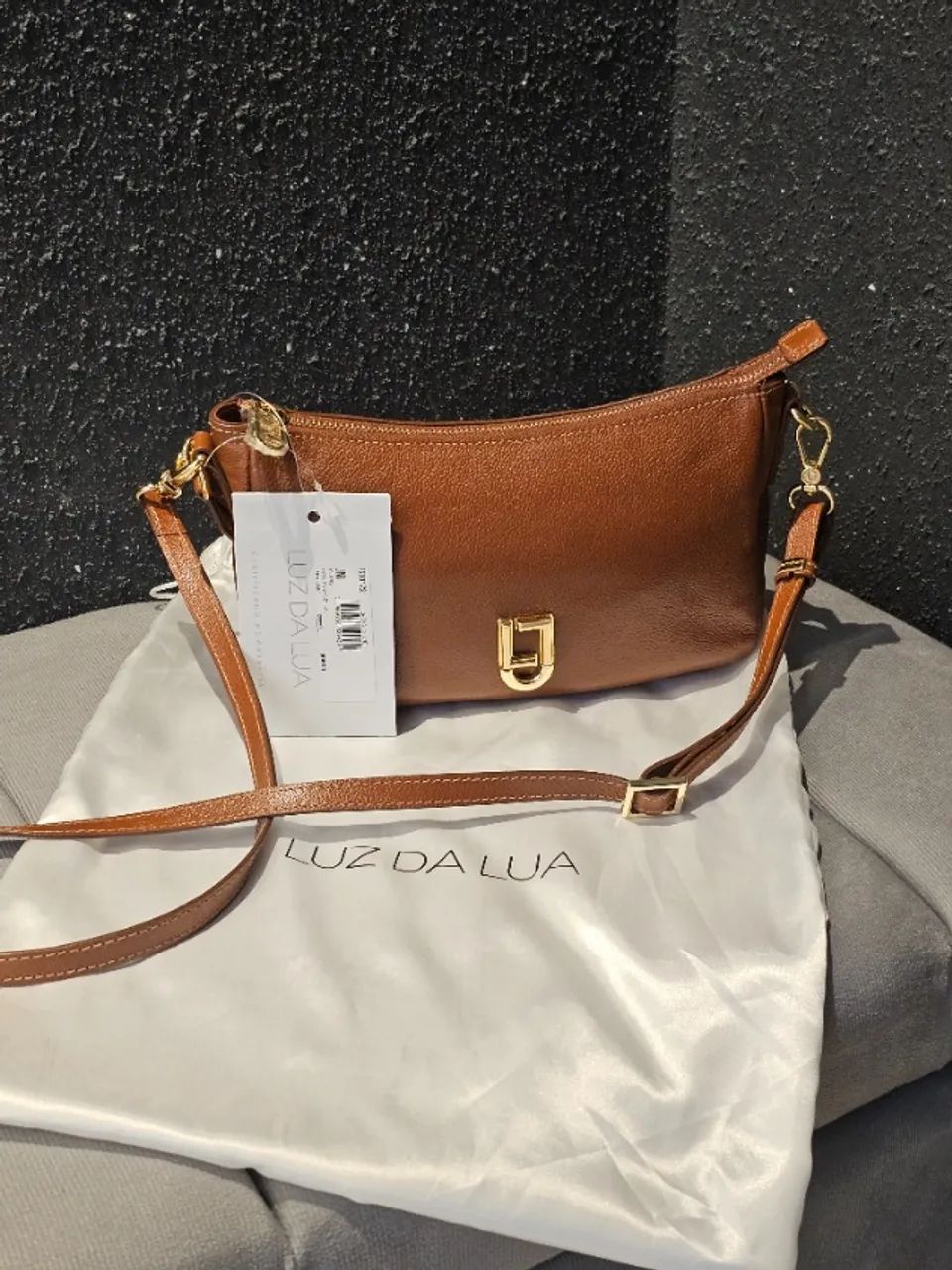 Bolsa Luz Da Lua Couro Legítimo Original - Foto 4