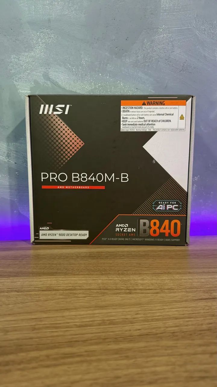 Kit Ryzen 5 9600X + Placa-mãe B840 MSI - Foto 3