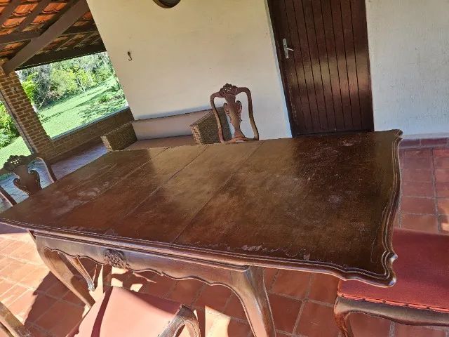 Mesa  de Jantar Antiga Provençal com 5 Cadeiras - Foto 2