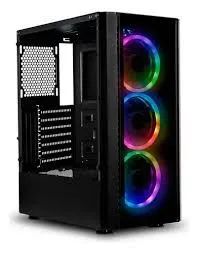 Gabinete gamer GT Black + Kit ventoinhas RISEMODE RGB. - Foto 2