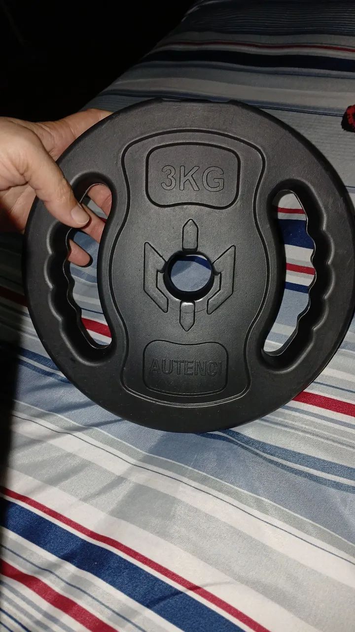 Par de anilhas 3kg em PVC