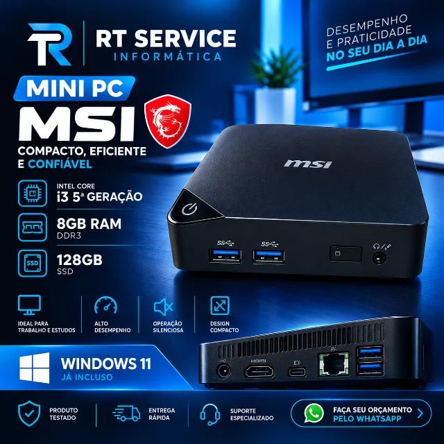 Mini PC MSI I3 5ª gen 8GB. (promoção)