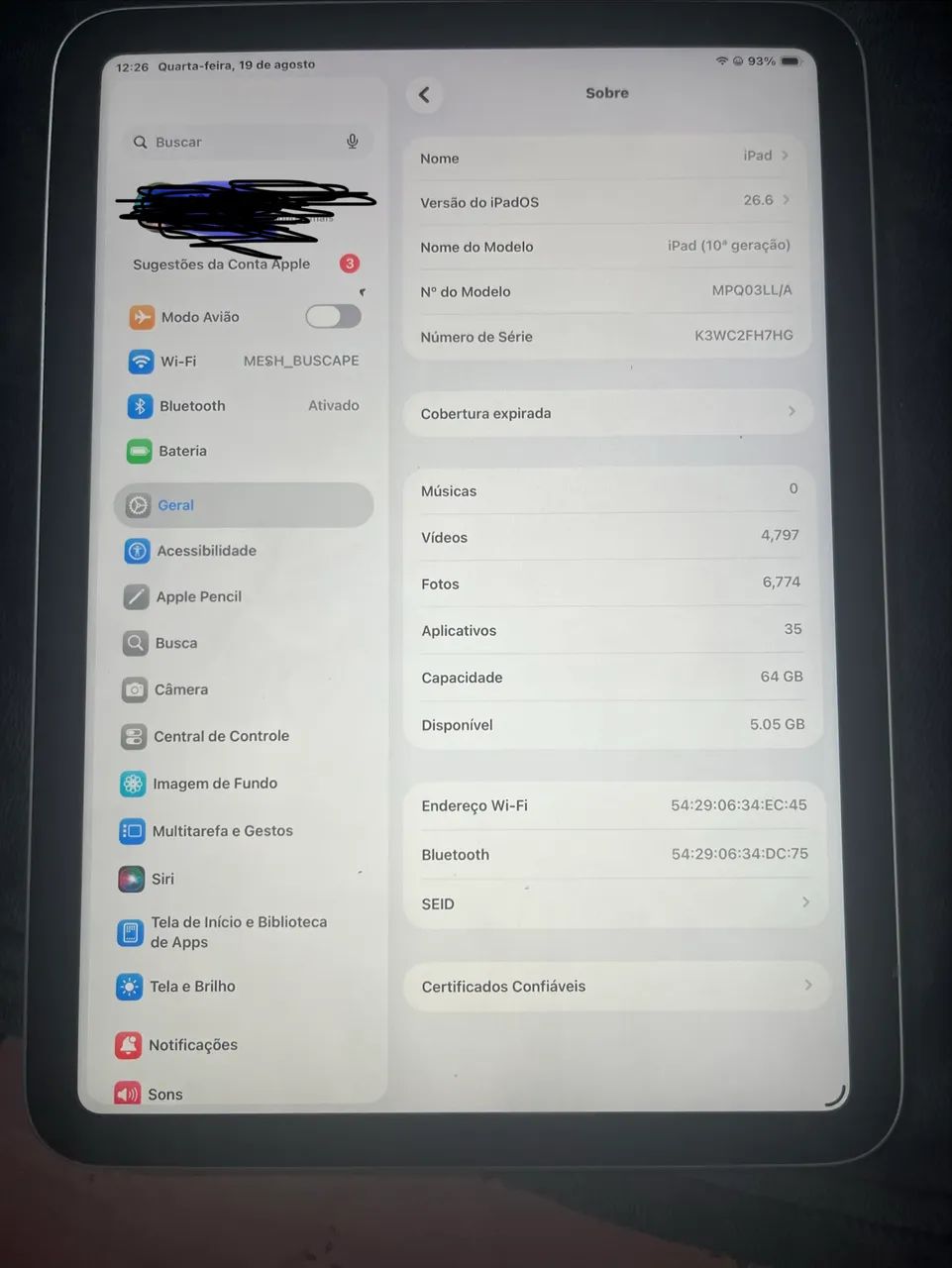 iPad 10° geração em perfeito estado 