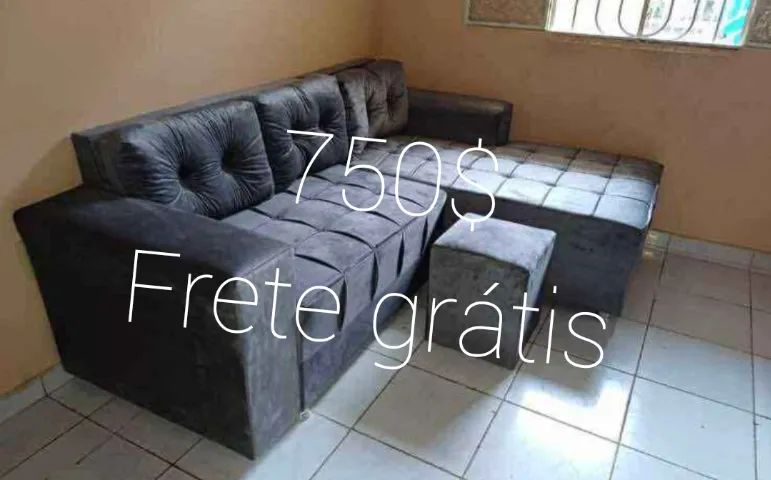 Sofá chaise! Valor 750 frete grátis  - Foto 3
