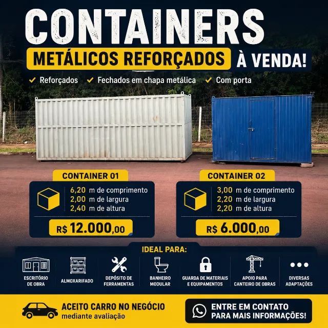 CONTAINER METÁLICO 3 / 6 METROS - Foto 3