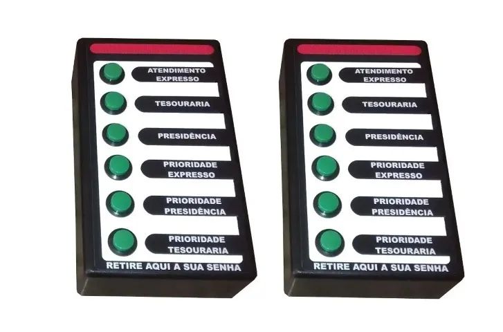 Duas Botoeira Usb Com 6 Botões Para Programa De Painel Eletrônico