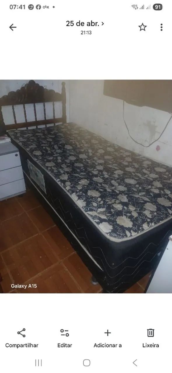 CAMA BOX SOLTEIRO DE MOLA COM AUXILIAR  - Foto 2