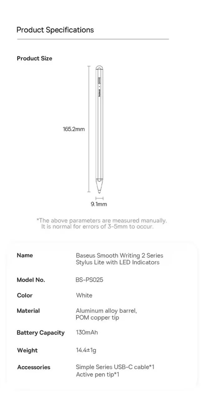 CANETA BASEUS SMOOTH WRITING 2 - COMPATÍVEL COM IPAD - Foto 4
