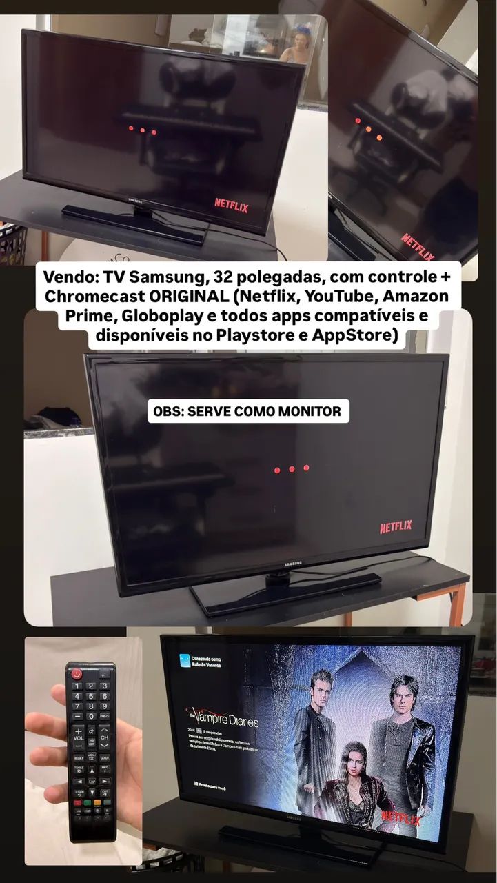 TV Samsung 32 Polegadas + Chromecast - Foto 3