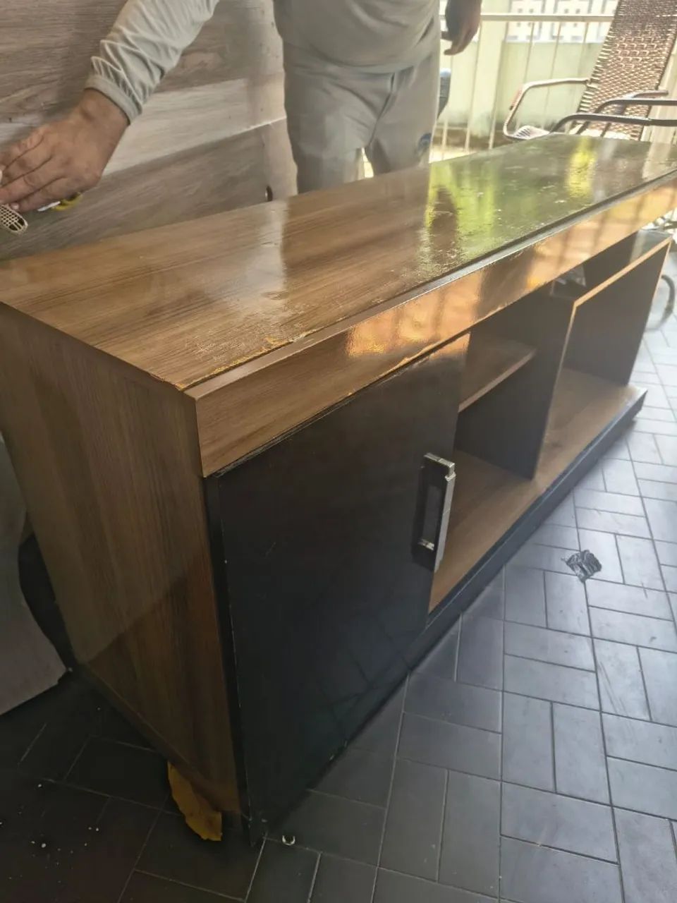 Painel de TV com Estante - R$80 - Foto 4