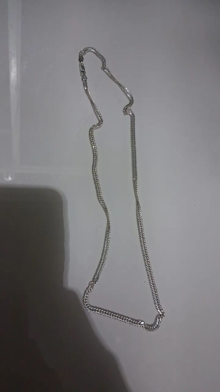 Corrente prata masculina - Foto 2