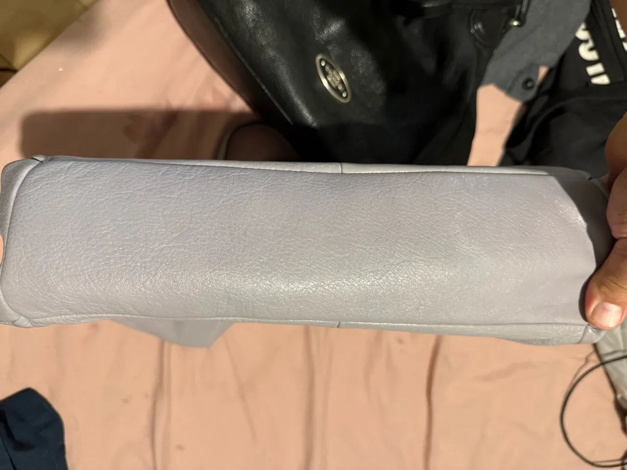Bolsa cinza ? Coach Leather Hobo / Shoulder Bag - Foto 3