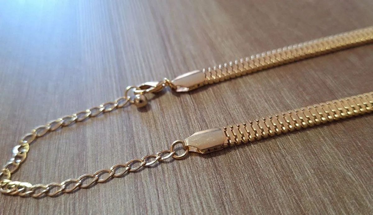 Colar lacraia dourado  - Foto 3