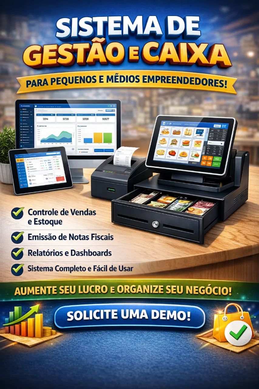 Sistema Gestão Vendas Emissão Fiscal pequenas Empresas - Nota Fiscal