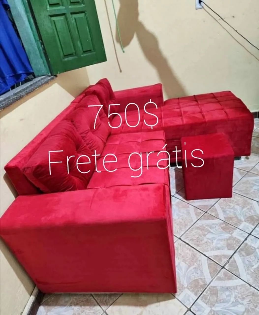 Sofá chaise! Valor 750 frete grátis  - Foto 2