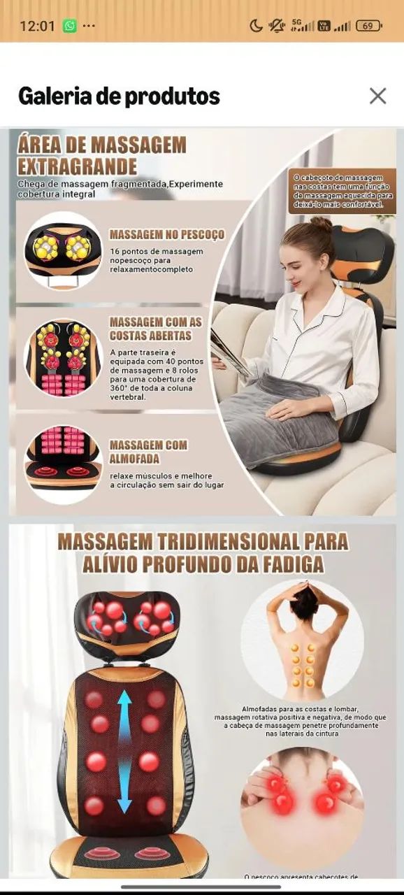 Cadeira de  Massagem  - Foto 4
