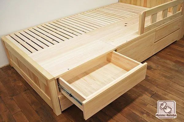 Cama de casal de madeira com gavetas - Foto 2