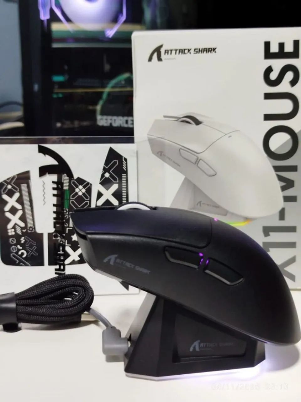 MOUSE GAMER ATTACK SHARK X11 PRETO OU BRANCO 