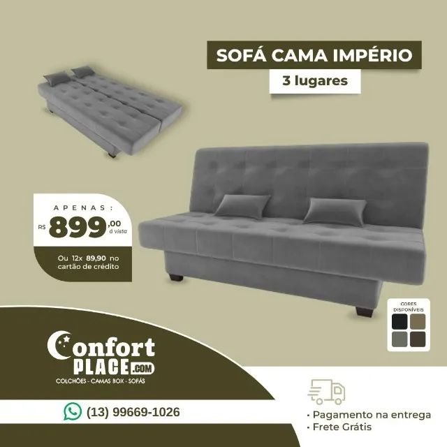 Sofá Cama Império Direto da Fabrica Frete Grátis 