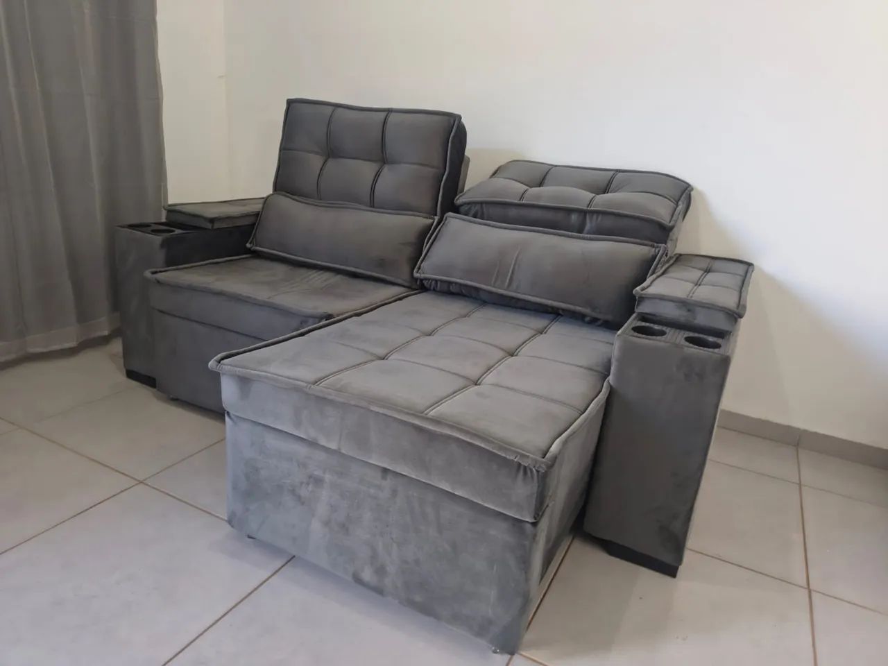 Sofá promoção retrátil e reclinável novo apronta entrega ? - Foto 5