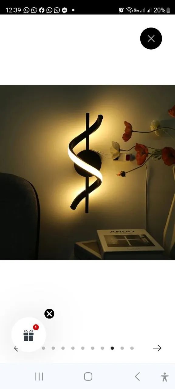 Luminaria de.parede - Foto 2