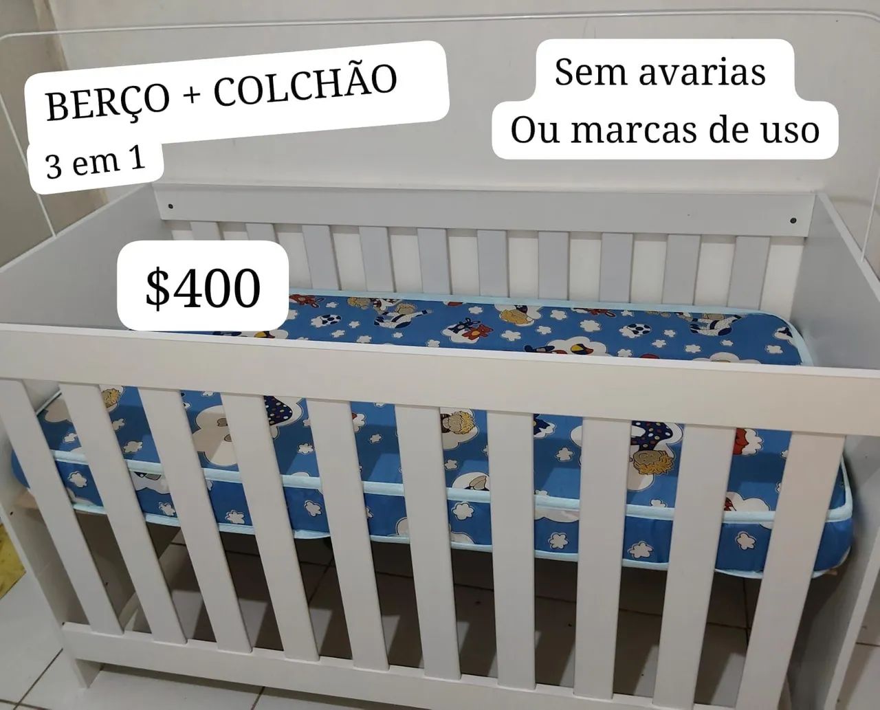 Berço americano + colchão 