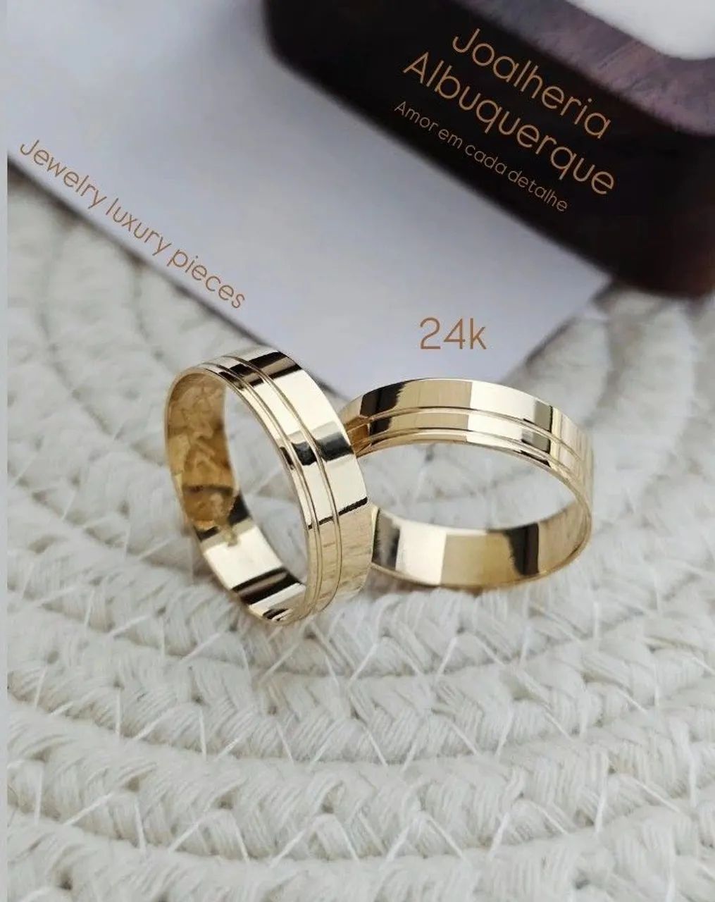 KITS ALIANÇAS BANHADAS A OURO 24KILATES  - Foto 4