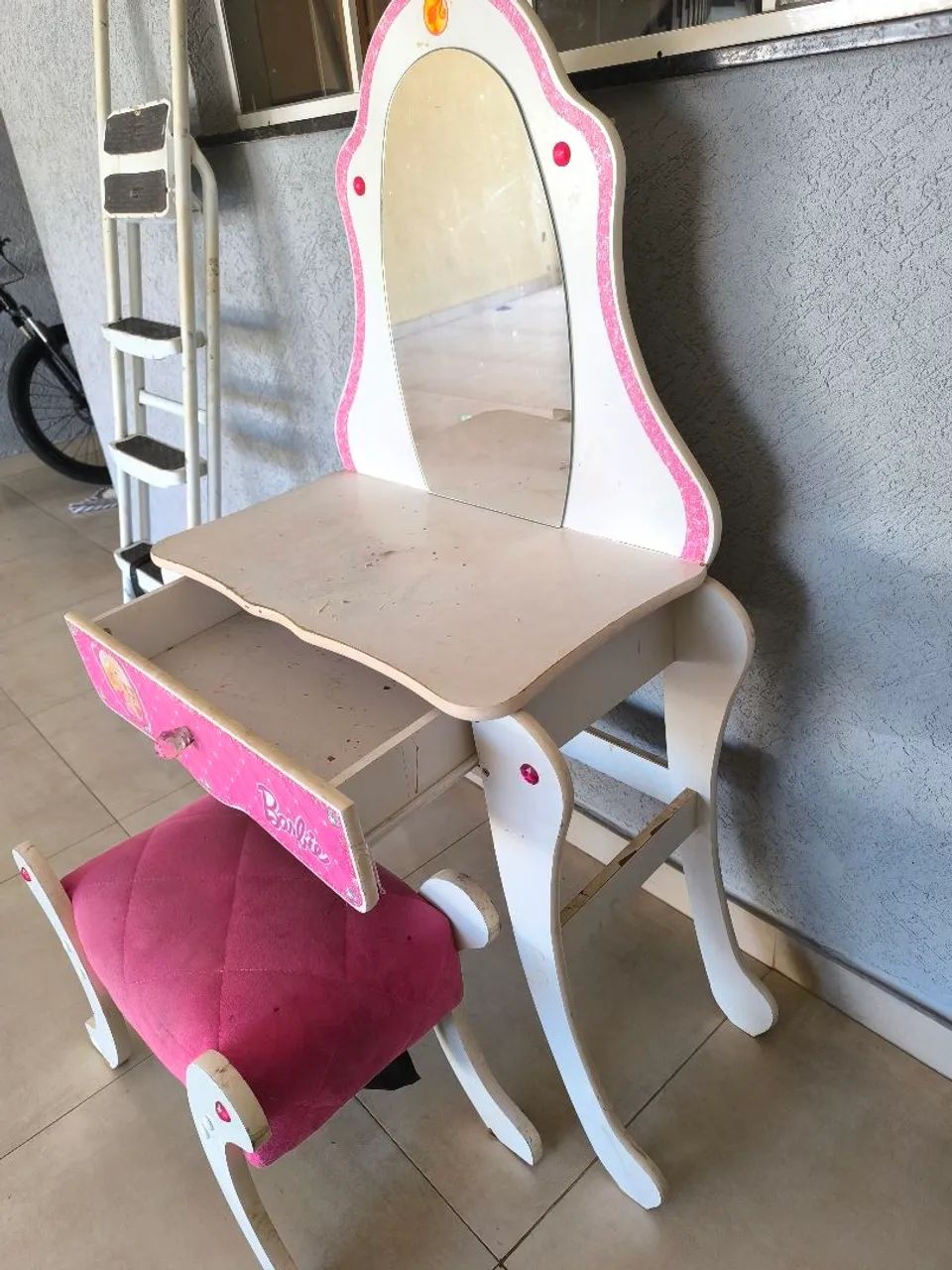 Penteadeira retro Barbie MDF  - Foto 2