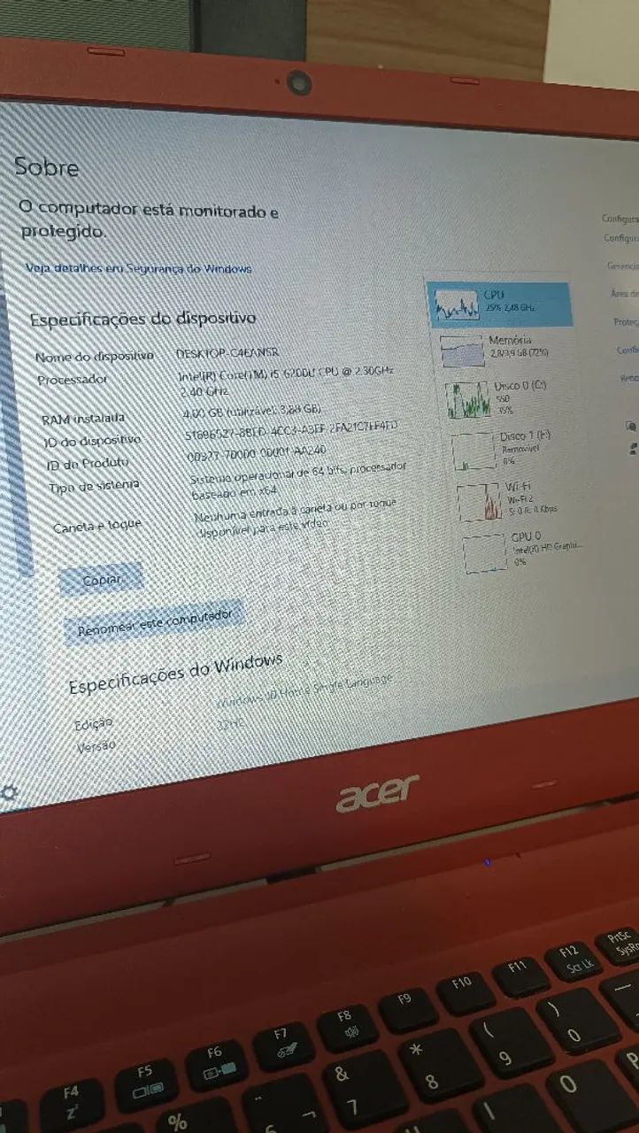 Notebook ACER OPORTUNIDADE COM SSD - Foto 4