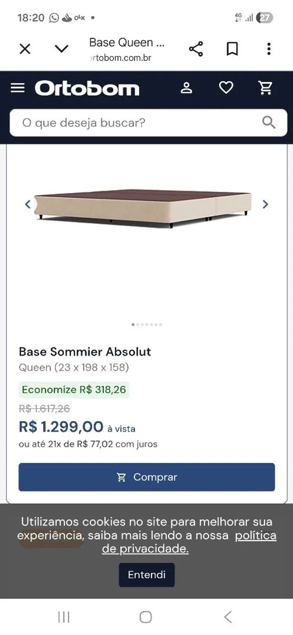 Base Queen Ortobom blindado 750 nova - Foto 4