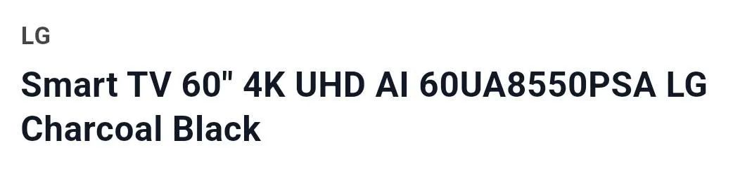 TV LG 60 polegadas 4k 