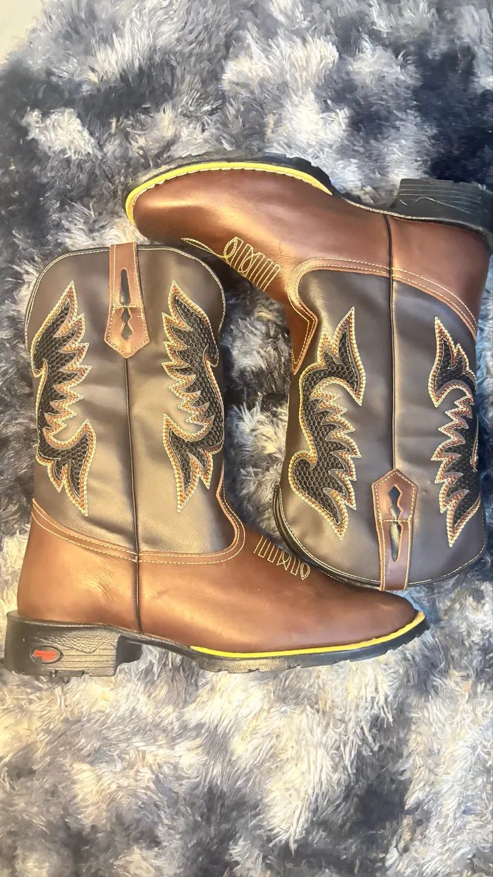 BOTA TEXANA MASCULINA 41 MARROM - Foto 2