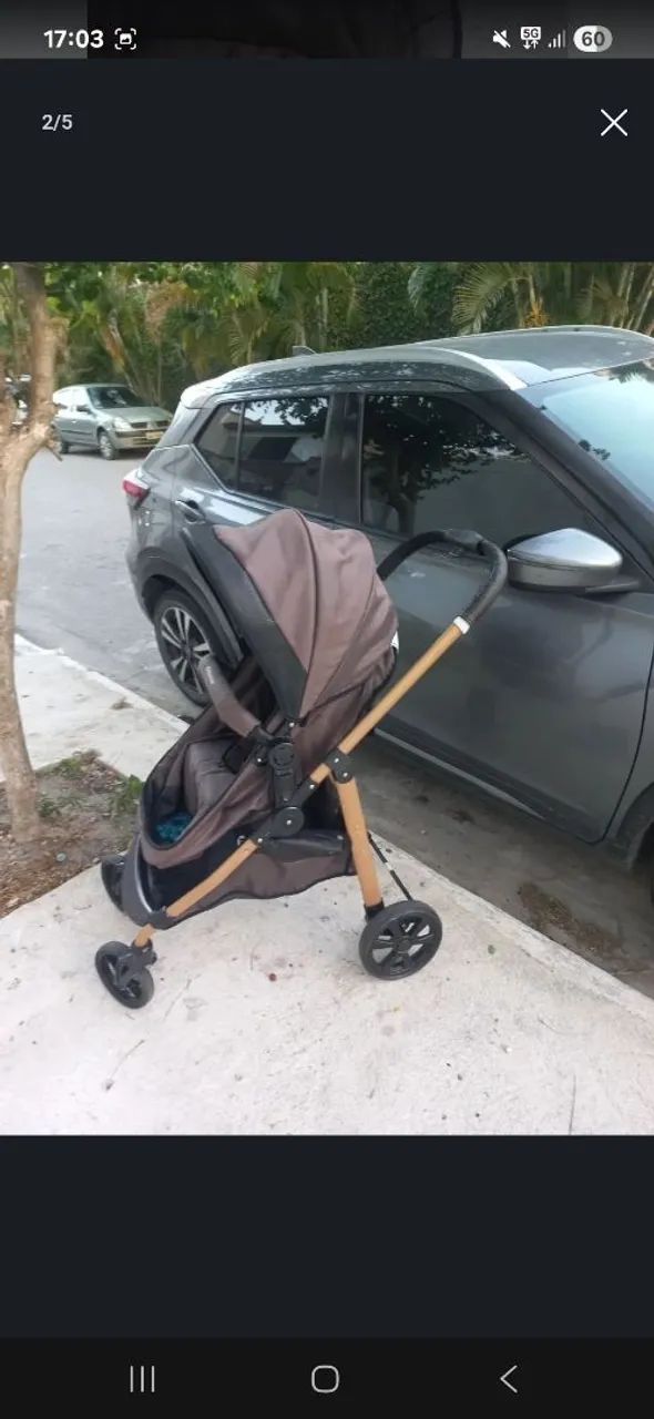 Carrinho de bebê+bebê conforto e banheira - Foto 3