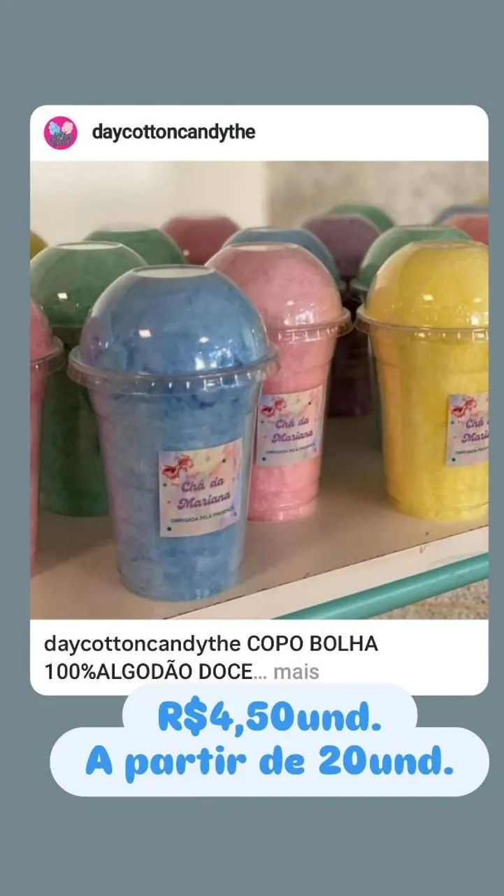 Algodão doce no copo - Foto 2