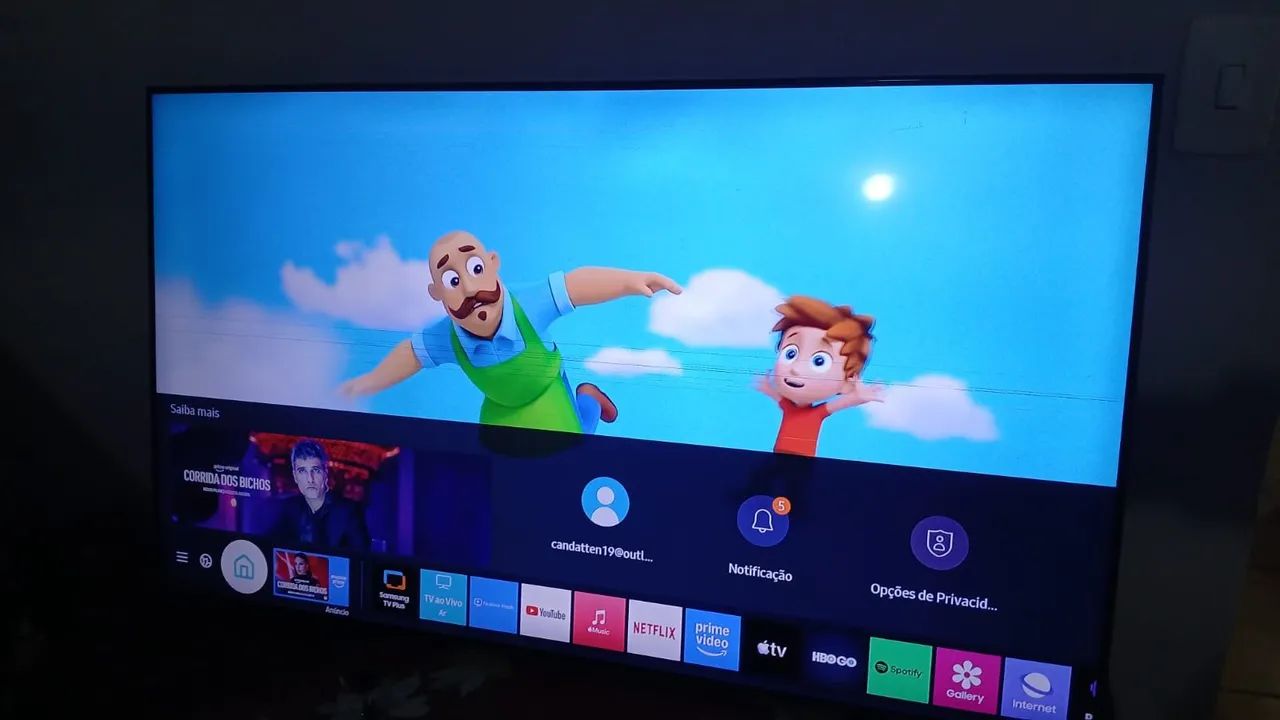 Tv Smart 50" polegadas  samsung 4k com linhas na tela  - Foto 5