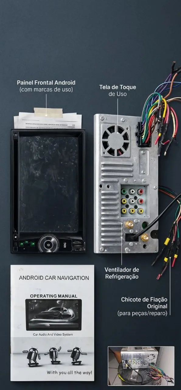 Central Multimídia Android automotiva universal (aprox. 7")