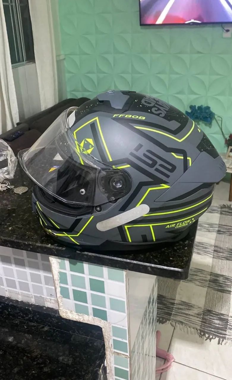 Capacete ls2 Ff808 stream 2 monocolor com óculos - Foto 4