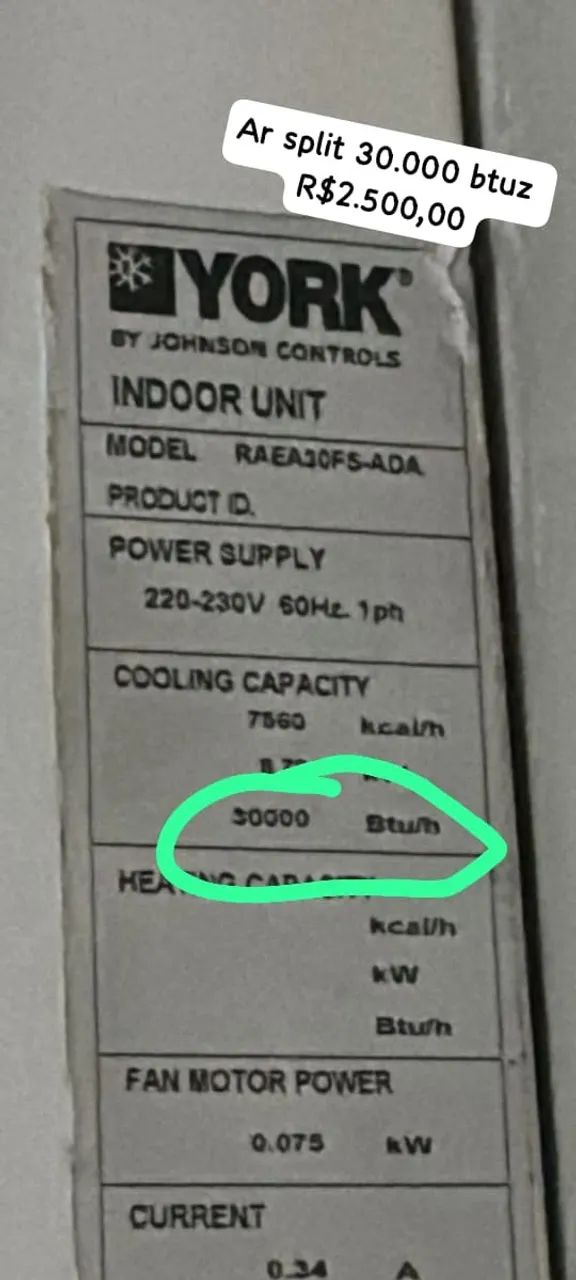 Ar condicionado Split 30.000 btuz - Foto 3