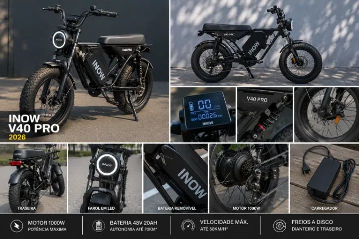 Bicicleta elétrica Inow V40 Pro