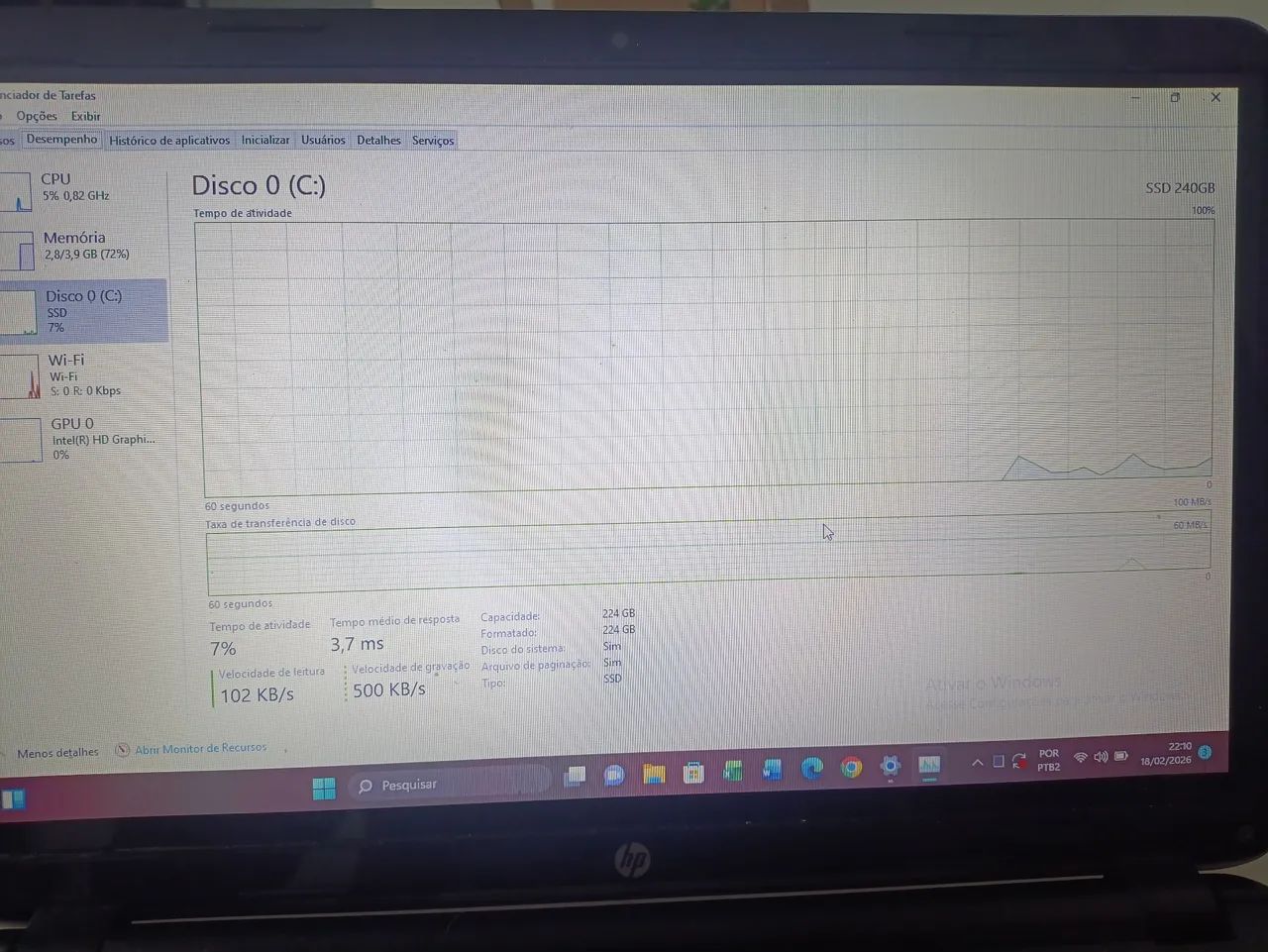Notebook HP Intel Core i3 com SSD - Rápido e Ideal para Estudos/Trabalho - Foto 5