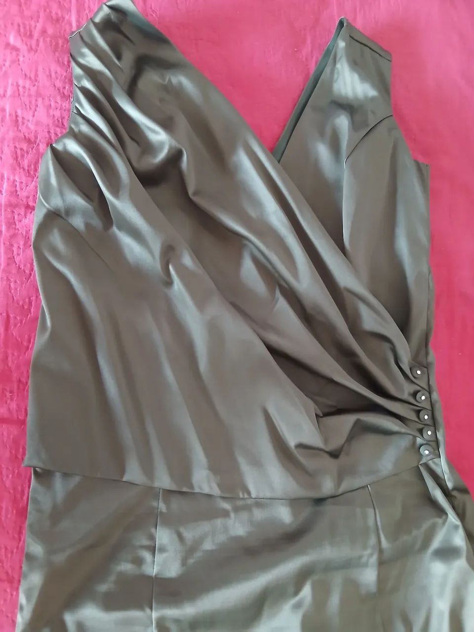 Lindo vestido  Social , cor verde . - Foto 2